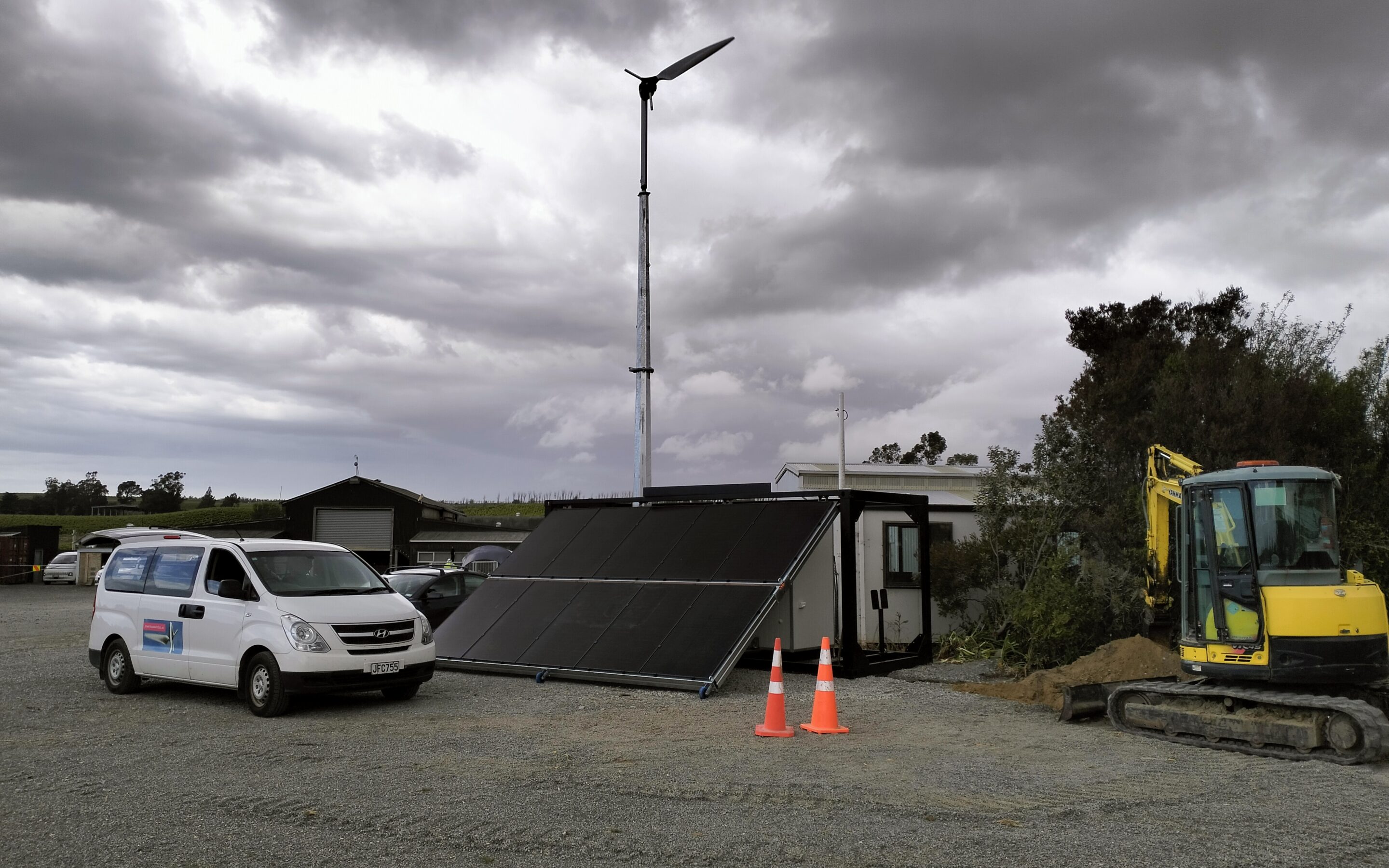 Wind turbine in squall