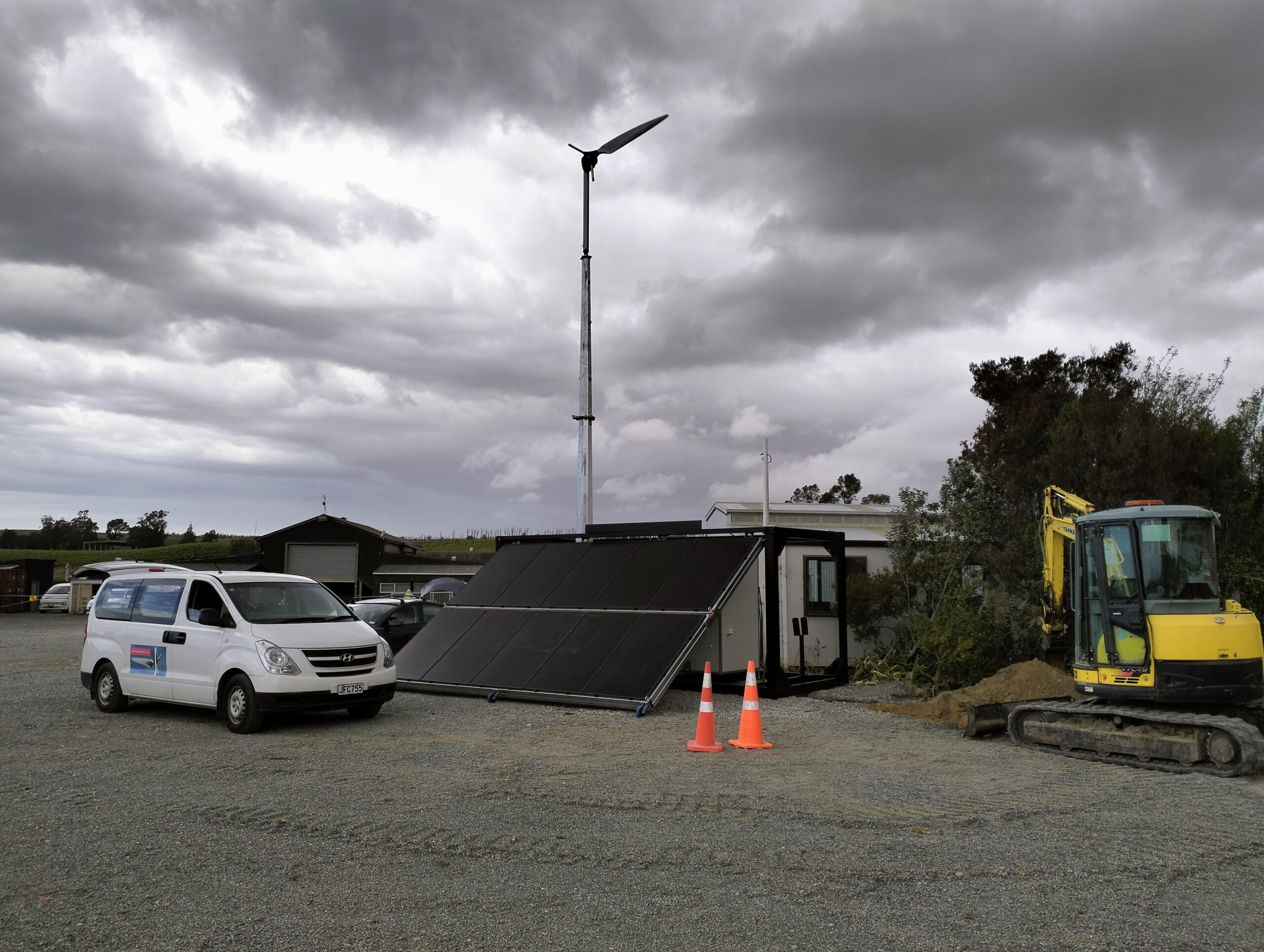 Wind turbine in squall